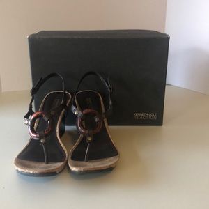 Kenneth Cole Reaction wedge sandals.